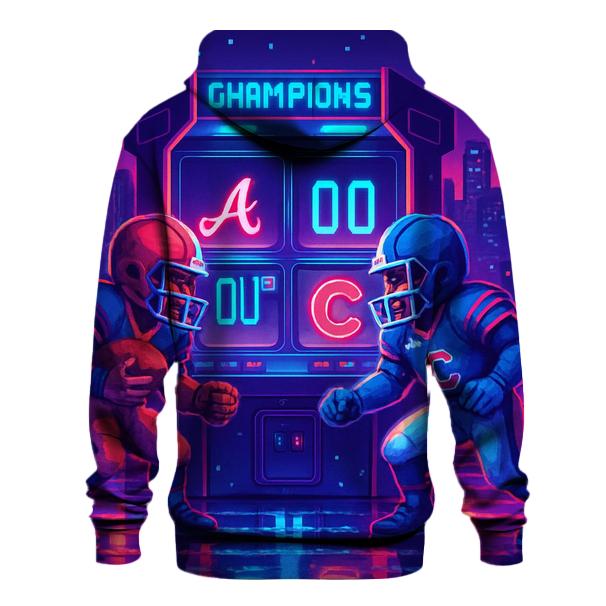 Neon Rivals At Skyline Arcade embroidered hoodies