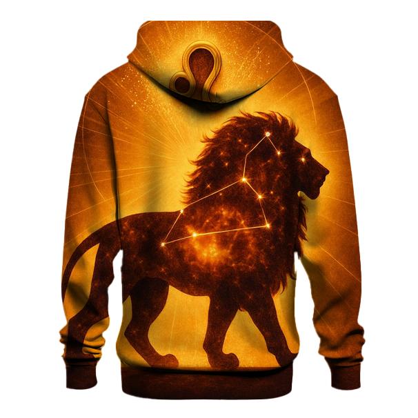 Leo Solar Flare Lion Artwork pullover hoodies