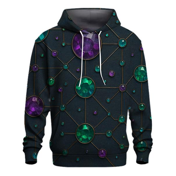 Crystal Constellation Map graphic hoodies