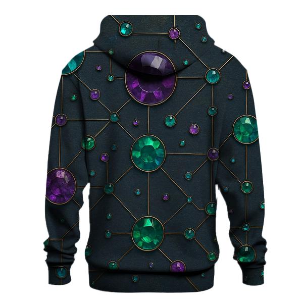 Crystal Constellation Map graphic hoodies