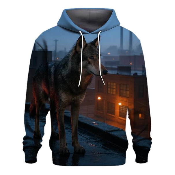 Urban Edge Wolf At Dawn graphic hoodies