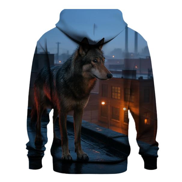 Urban Edge Wolf At Dawn graphic hoodies