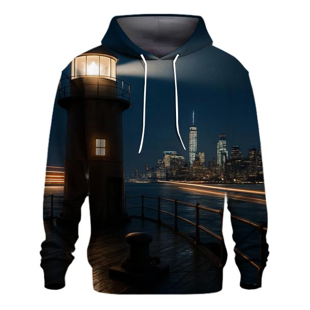 Harbor Lighthouse Night Watch zip-up hoodies