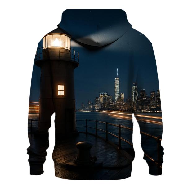 Harbor Lighthouse Night Watch zip-up hoodies