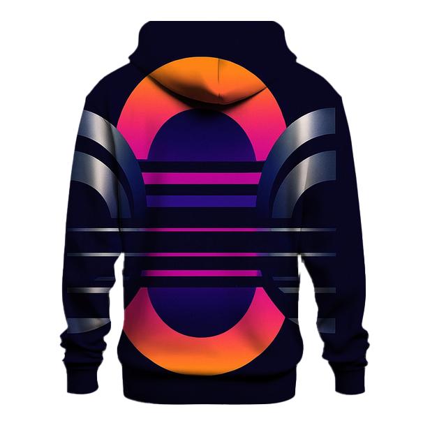Chrome Mirage Sunset graphic hoodies