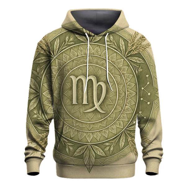 Virgo Earth Mandala Pattern custom hoodies