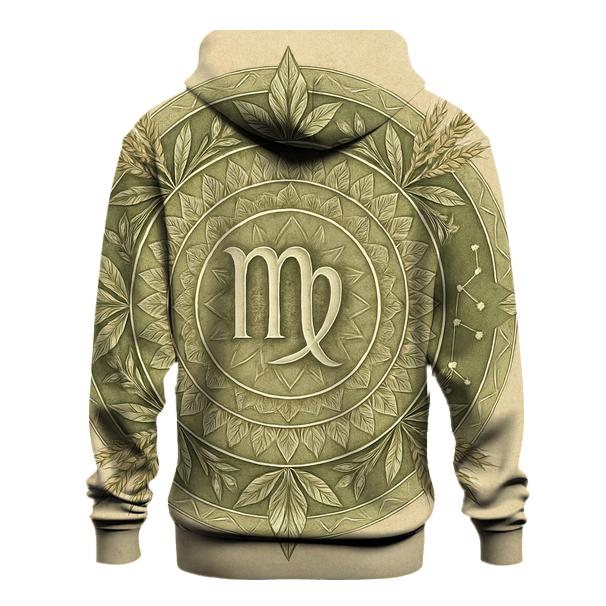 Virgo Earth Mandala Pattern custom hoodies