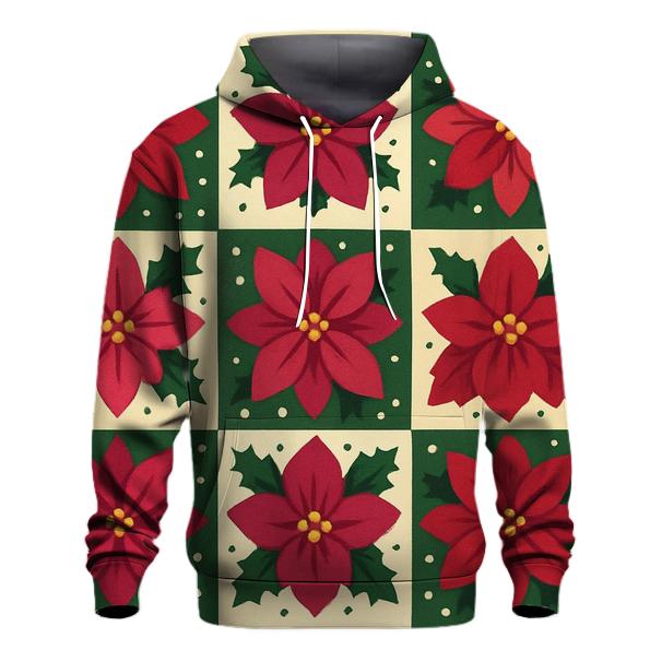 Poinsettia Tile Garden Design custom hoodies