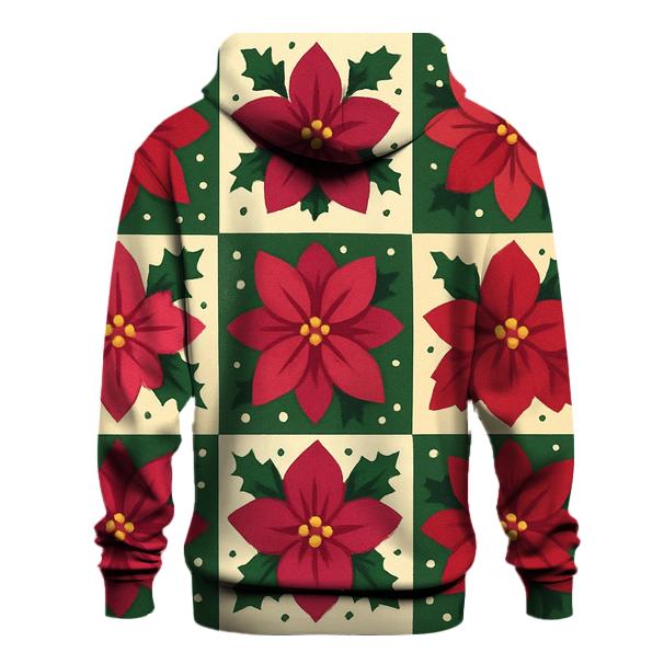 Poinsettia Tile Garden Design custom hoodies