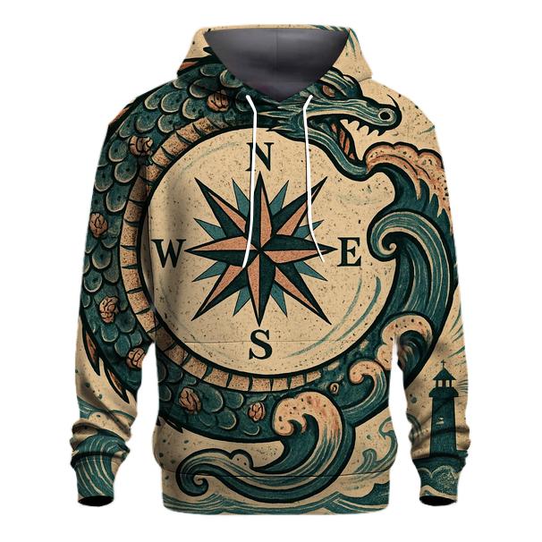 Tidal Serpent Ouroboros Compass hoodie trends
