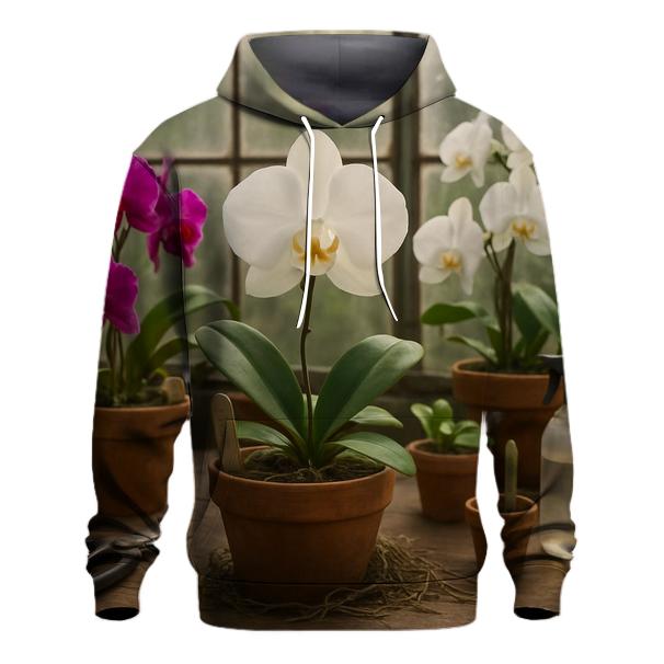 Botanical Greenhouse Orchid Table designer hoodies