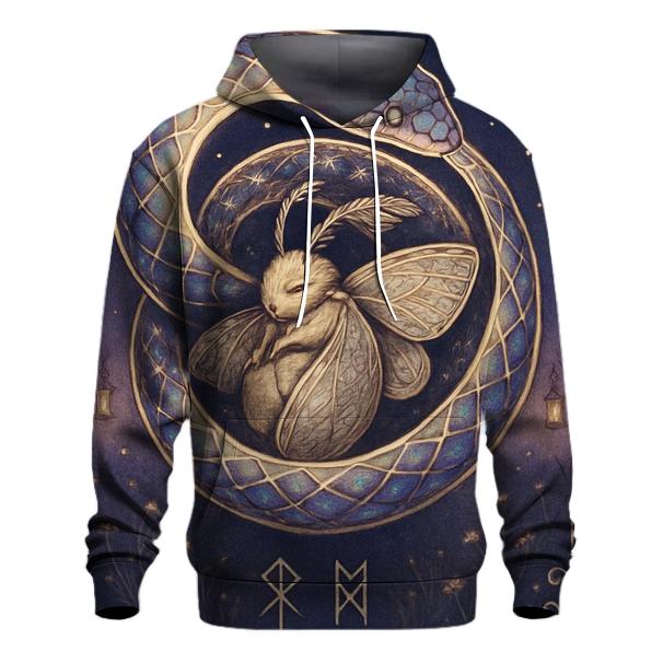 Starlit Chrysalis Ouroboros embroidered hoodies