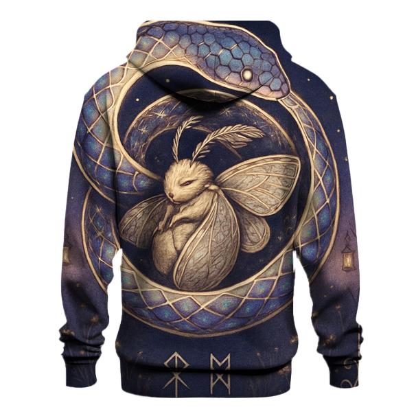 Starlit Chrysalis Ouroboros embroidered hoodies