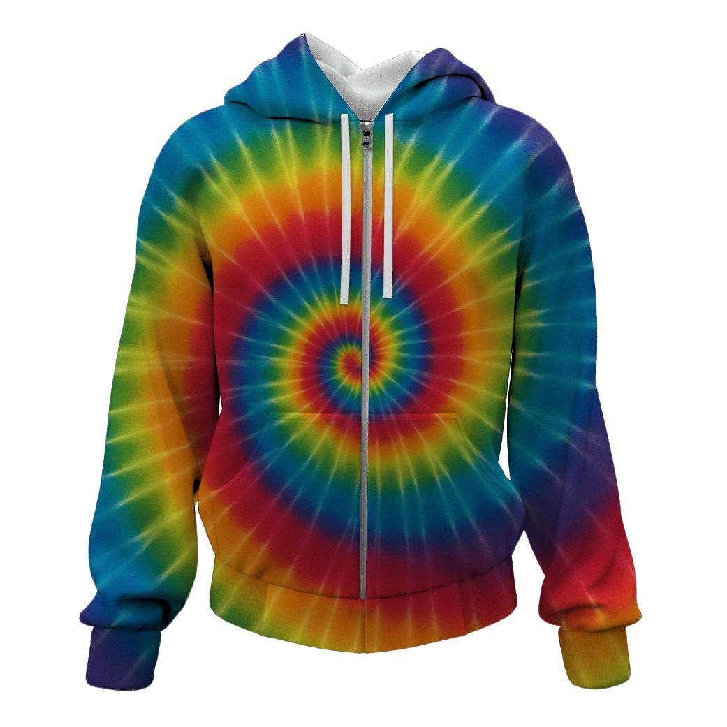 Solar Spiral Rainbow custom hoodies