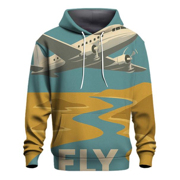 Aged Airline Travel Poster lightweight hoodies