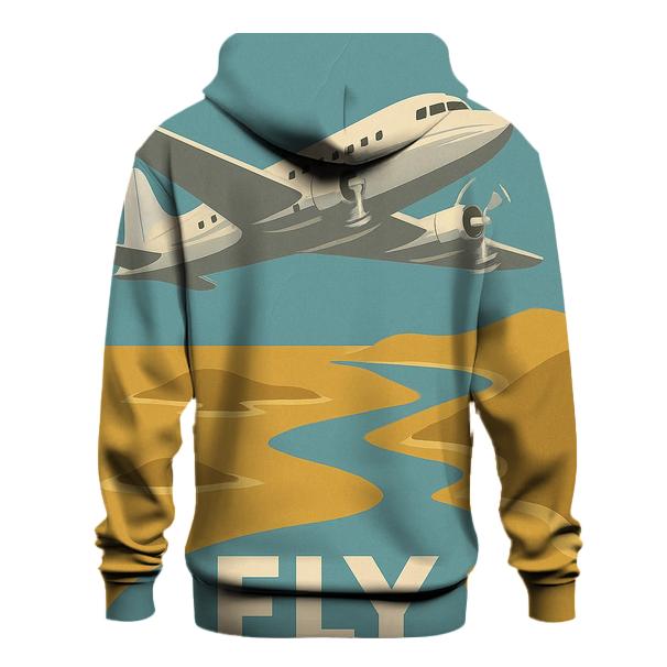 Aged Airline Travel Poster lightweight hoodies