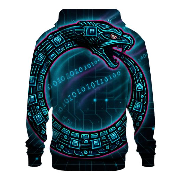 Binary Code Ouroboros Circuit hoodie designs