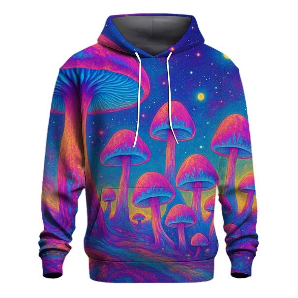 Psychedelic Mushroom Galaxy zip-up hoodies