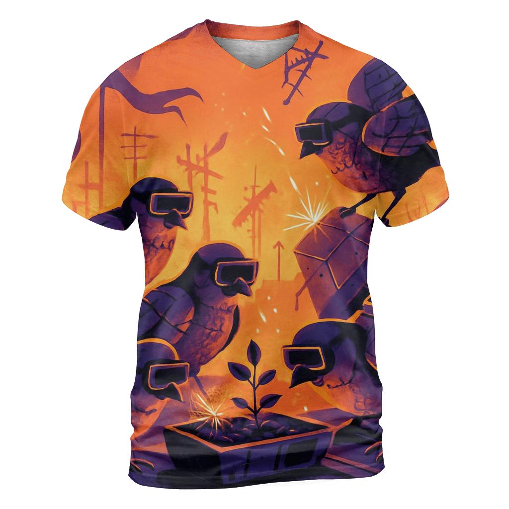 Solar Punk Sparrow Club statement graphic shirts