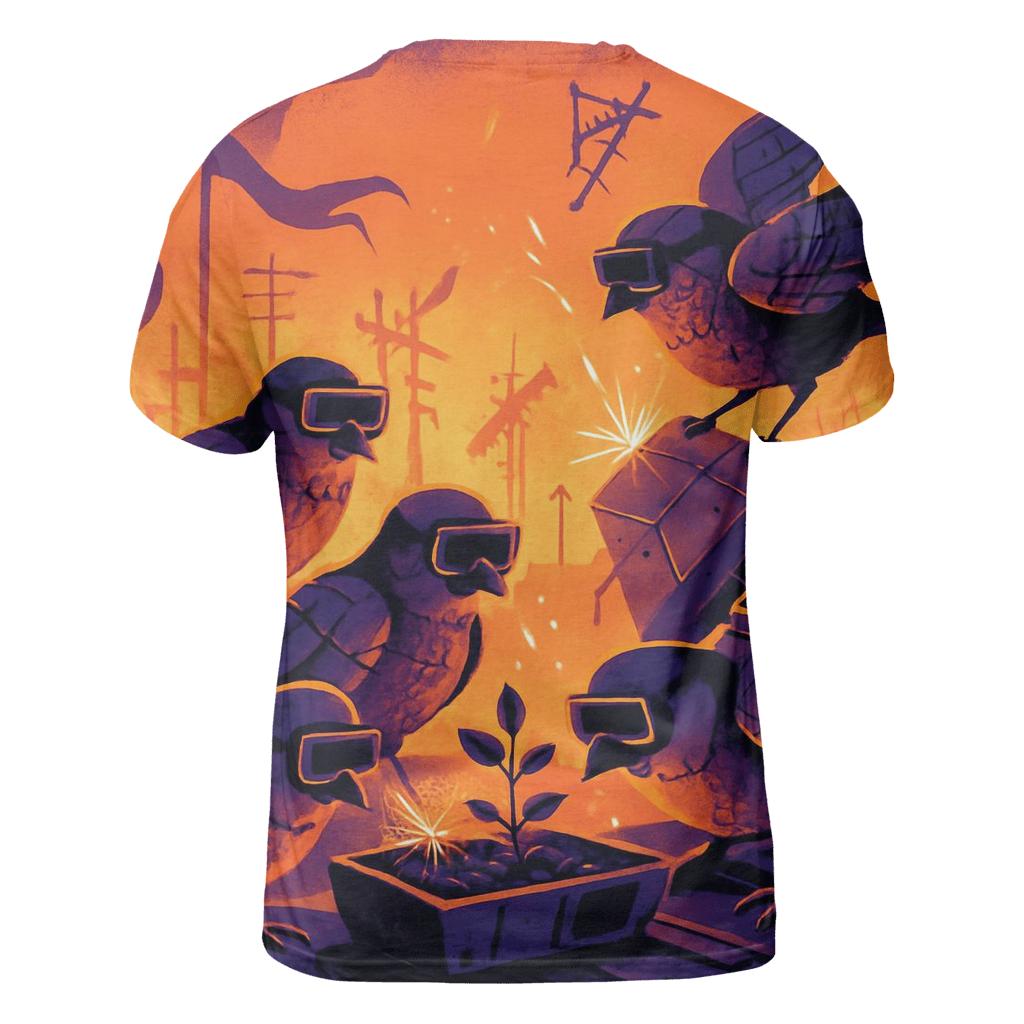 Solar Punk Sparrow Club statement graphic shirts