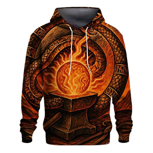 Solar Forge Ouroboros Crest premium hoodies