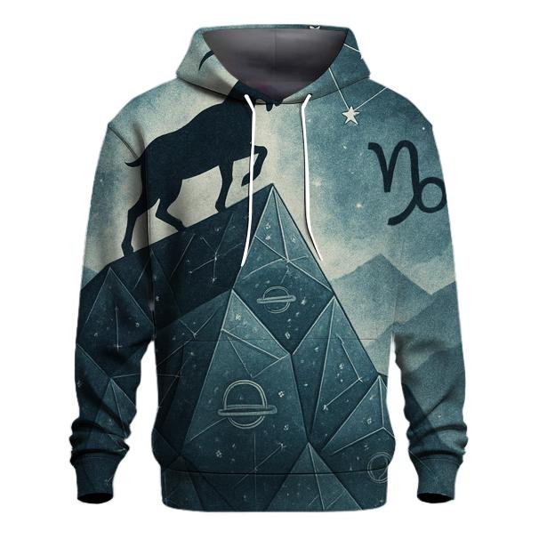 Capricorn Mountain Goat Nebula embroidered hoodies