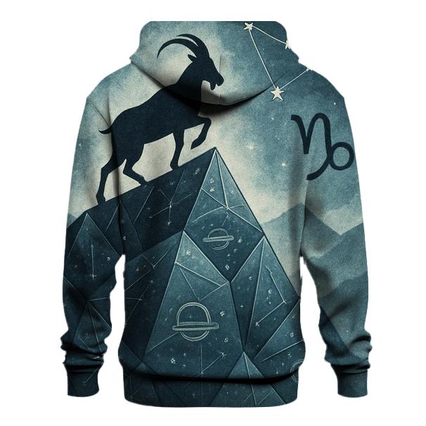 Capricorn Mountain Goat Nebula embroidered hoodies