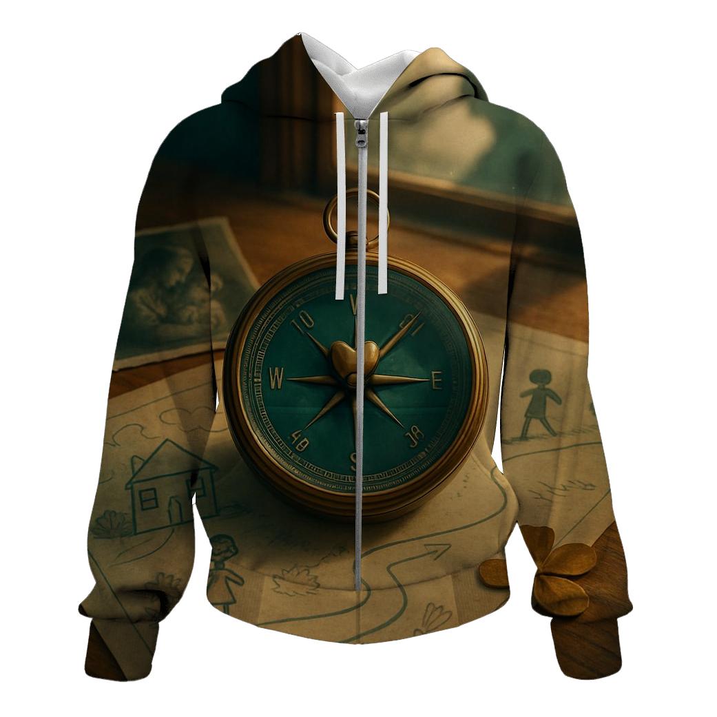 The First Compass zip-up hoodies