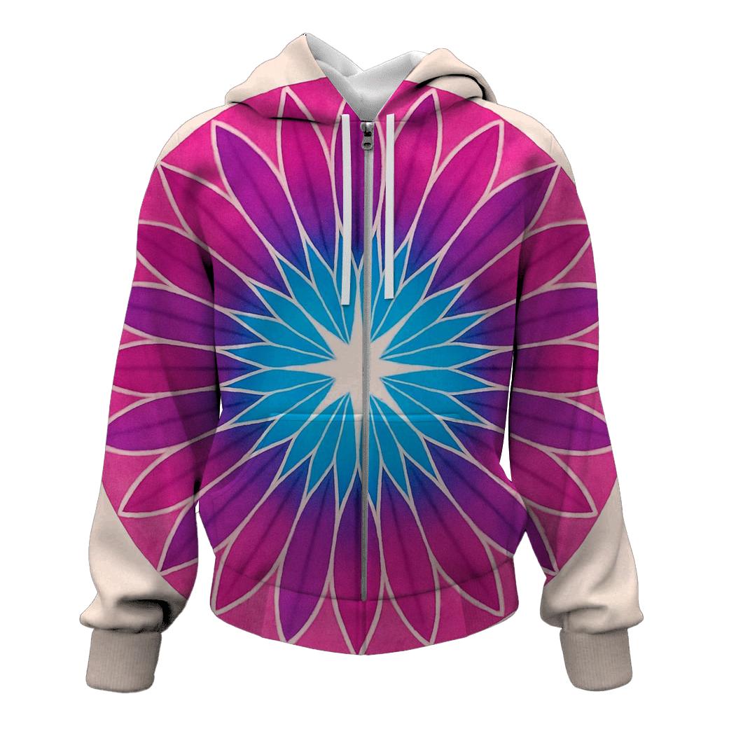 Magenta Mandala Sunburst hoodie styles