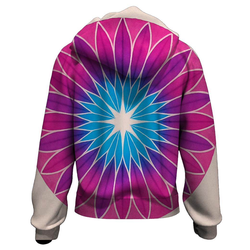 Magenta Mandala Sunburst hoodie styles