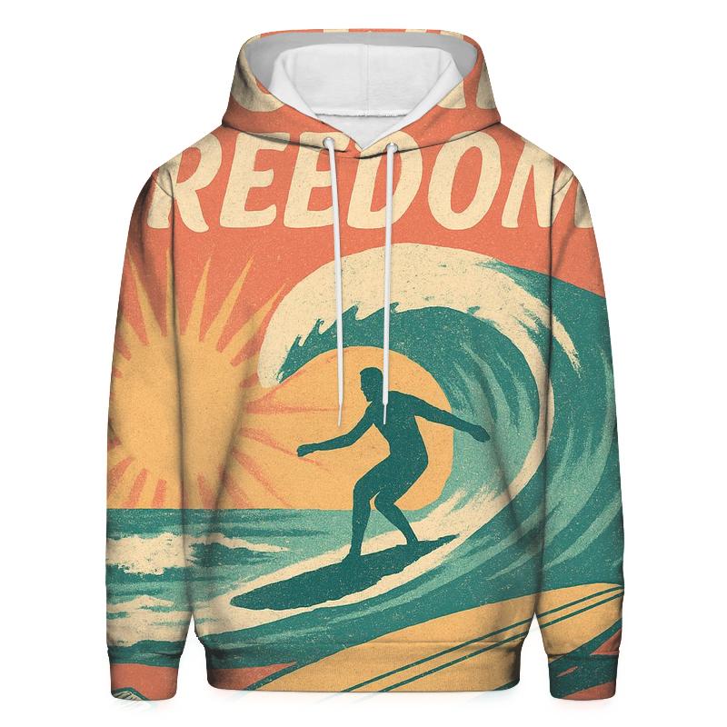 Retro Surf Collage hoodie trends