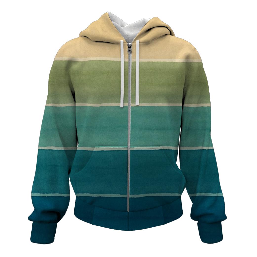 Horizon Lagoon Stripes pullover hoodies