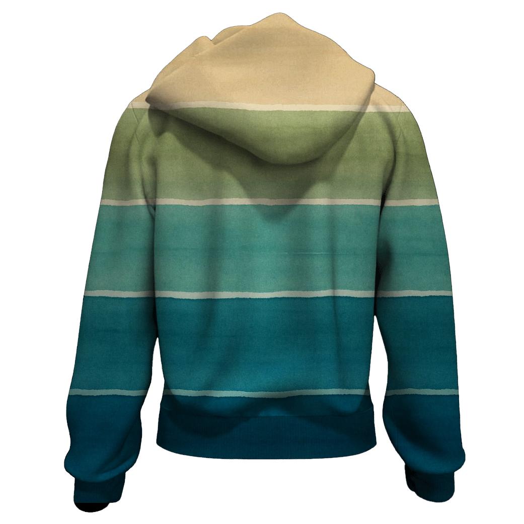 Horizon Lagoon Stripes pullover hoodies
