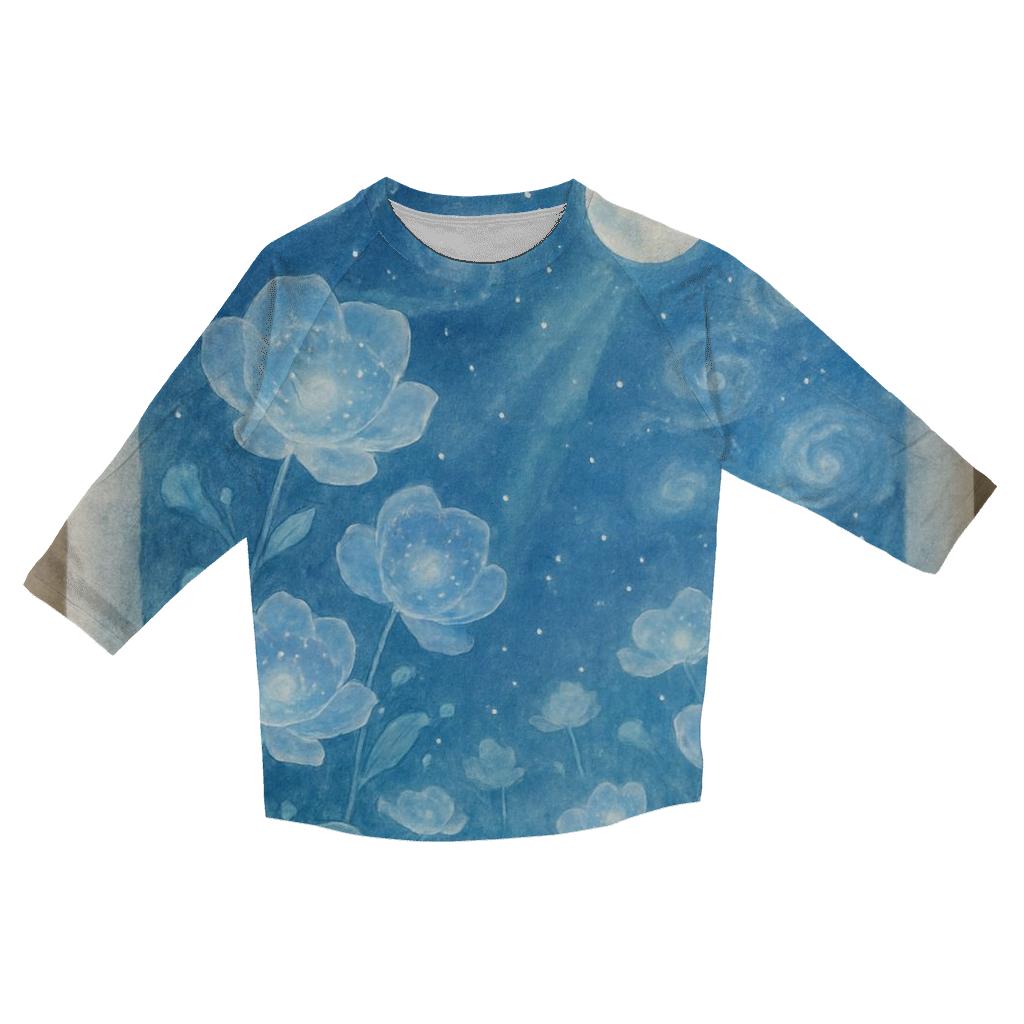 Moonlit Garden Of Nebulae custom 3/4 sleeve shirts