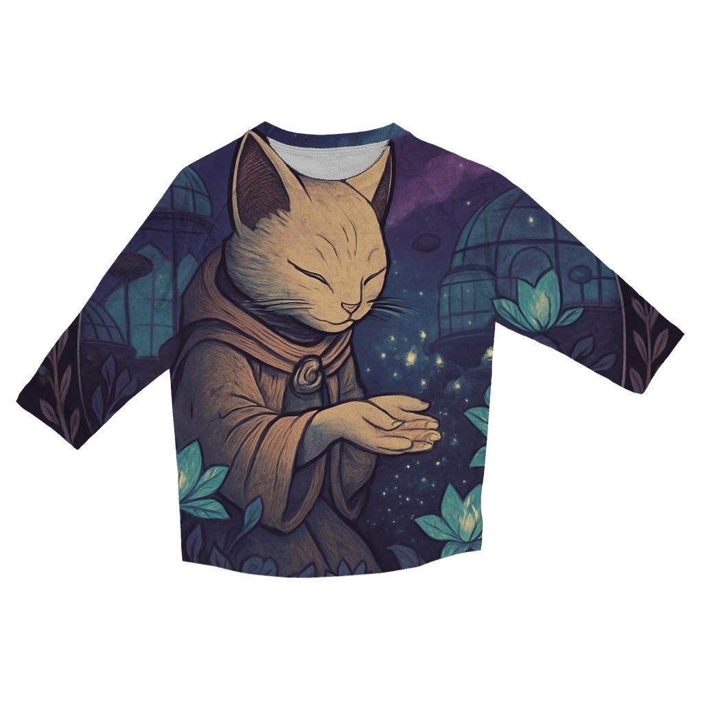 Galactic Gardener Cat personalized 3/4 sleeve tees