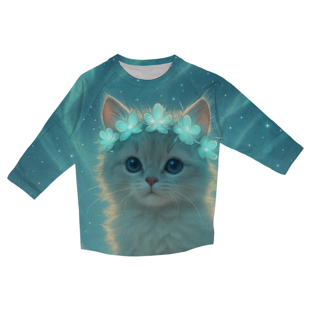 Aurora Crown Kitten fashion 3/4 sleeve shirts
