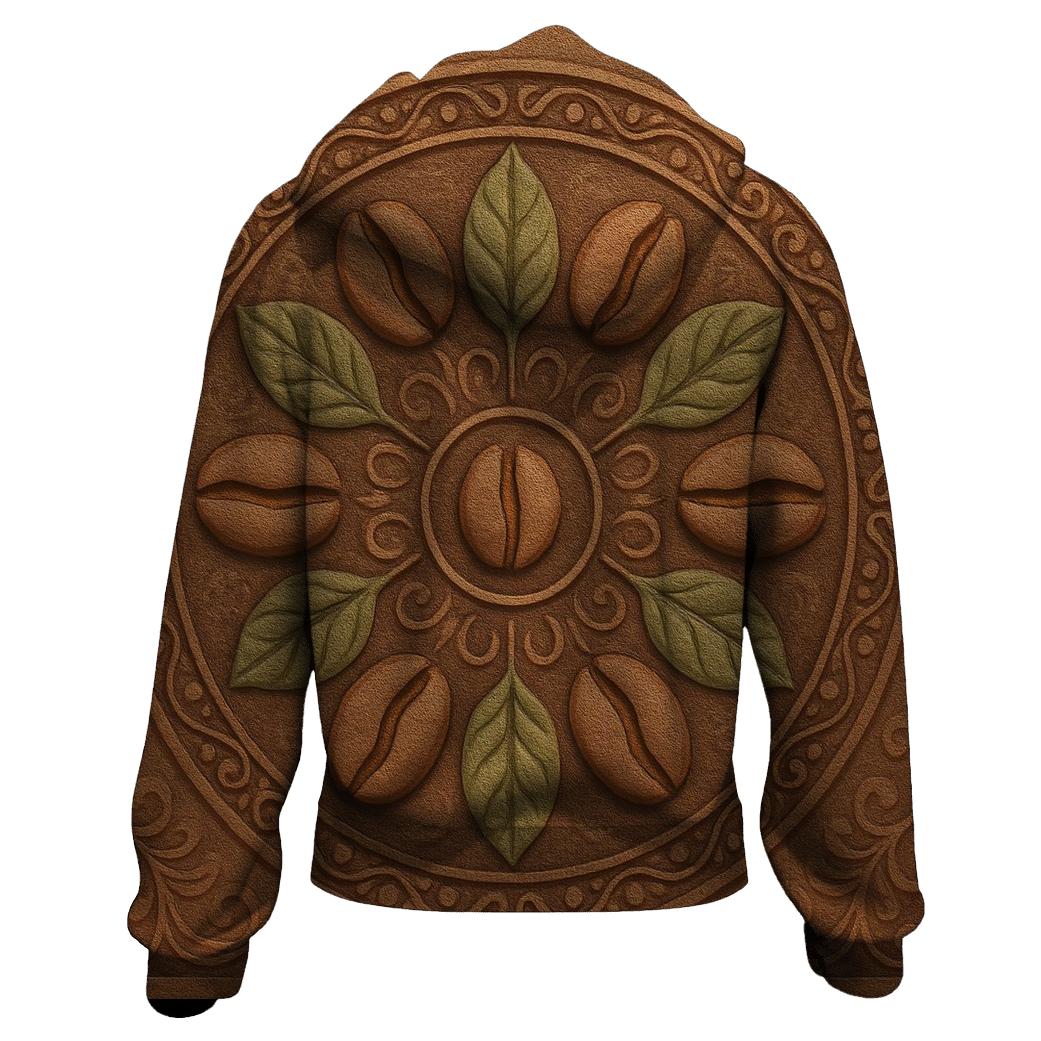 Bean Mandala Pattern heavyweight hoodies