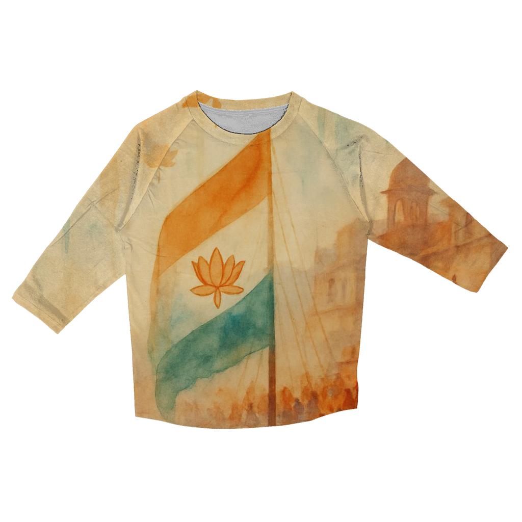 Saffron Monsoon Veil custom 3/4 sleeve shirts
