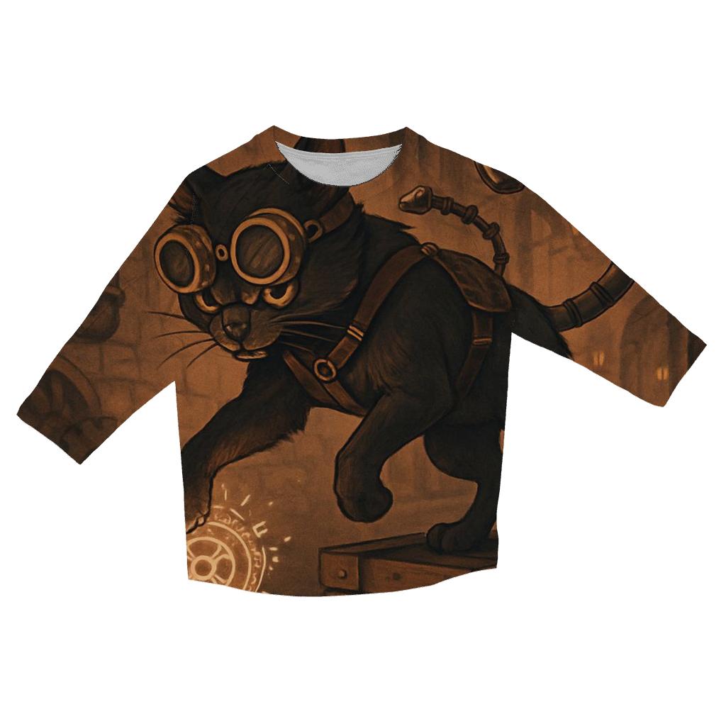 Clockwork Alley Cat fashion 3/4 sleeve shirts