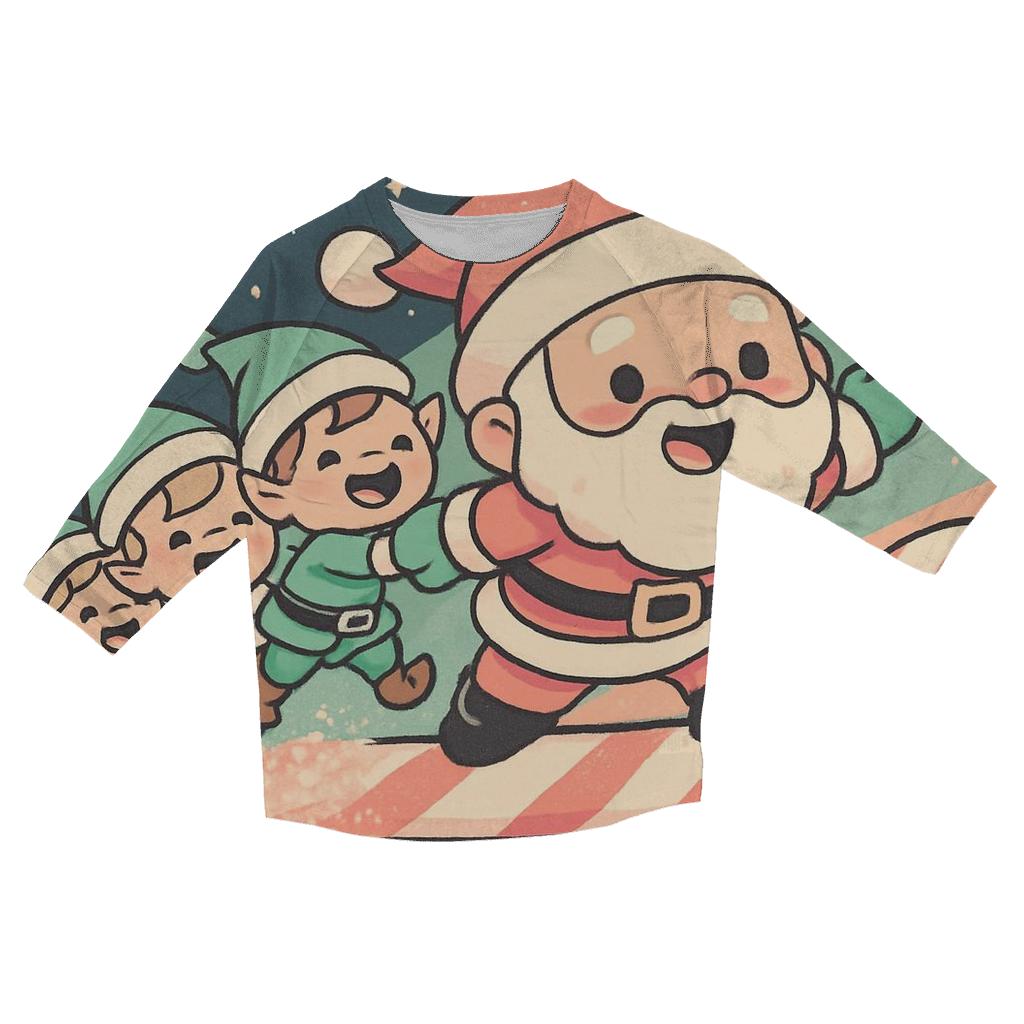 Candy Comet Santa trendy 3/4 sleeve tops