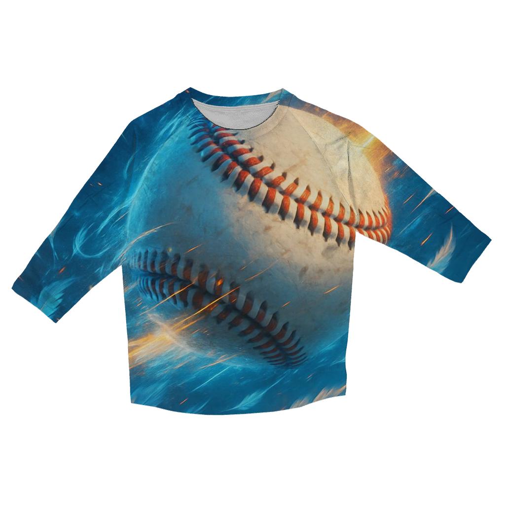 Feathered Fastball Strike casual three quarter sleeve shirts