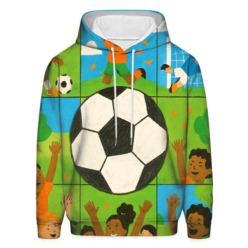 Youth Soccer Mosaic printed hoodies