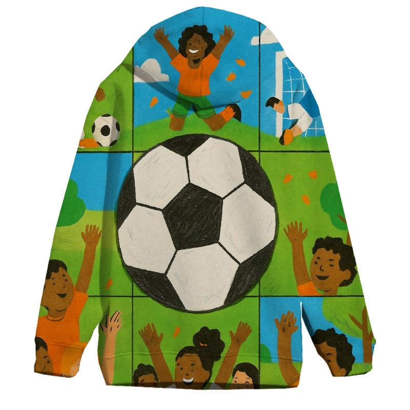 Youth Soccer Mosaic printed hoodies