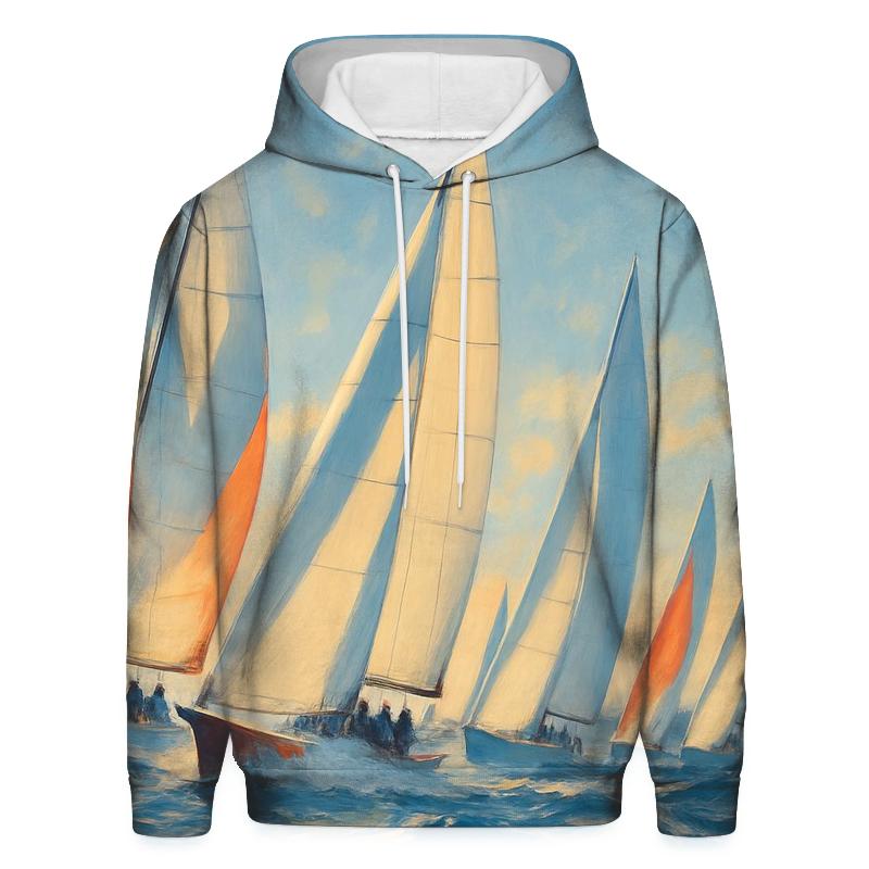Sail Regatta Panorama embroidered hoodies