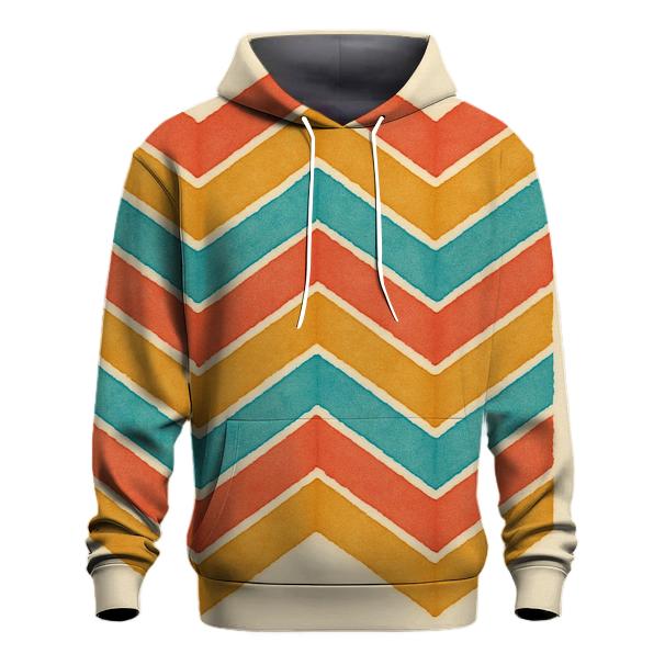 Chevron Coral Accordion printed hoodies