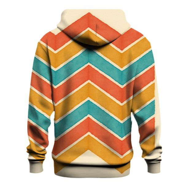 Chevron Coral Accordion printed hoodies