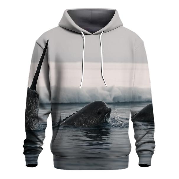 Ice Edge Narwhal Pod zip-up hoodies