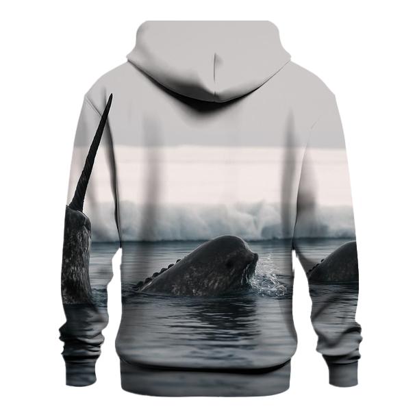 Ice Edge Narwhal Pod zip-up hoodies