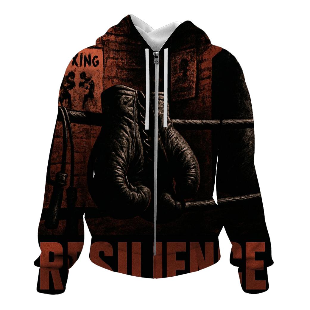 Boxing Poster Noir graphic hoodies