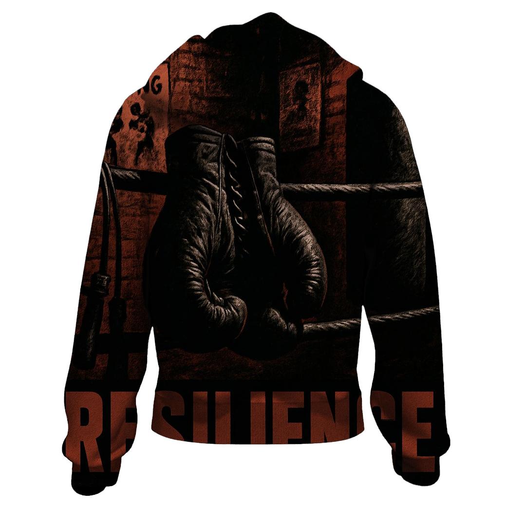 Boxing Poster Noir graphic hoodies